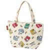Skater Quilted Fabric Insulated Lunch Tote Bag with Snoopy Cookie Design Pocket, KBCT9-A
