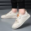[First Layer Cowhide] Men's Handmade Shoes, Thin Soft-soled Casual Shoes, Personalized Summer New Breathable Trendy Versatile Shoes