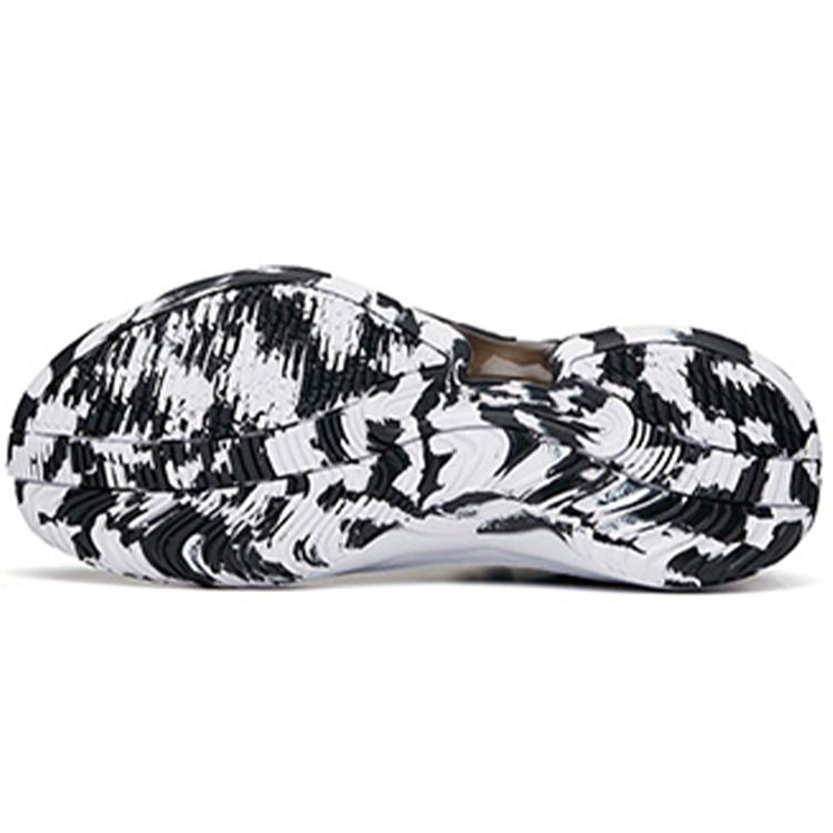 Anta Hear Wave 3 Slip Resistant Abrasion Resistant Low Top Basketball Shoes Men's Black White 112131608-3