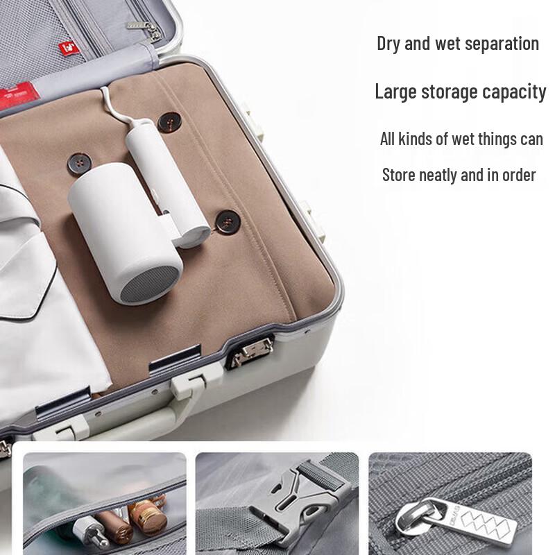 OIWAS Unisex PC Hardside Luggage with Aluminum Frame