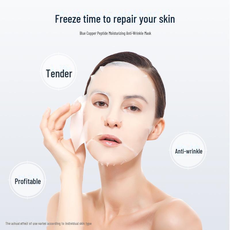 Maschera Viso Argilla Elastica Idratante Antirughe con Peptidi di Rame Blu Zhiduo