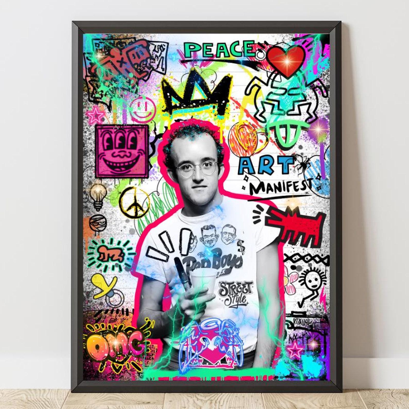 Keith Haring T-Shirt, Keith Haring Poster, Pop Art Graphic Shirt, Keith Haring ArT-Shirt, Street Art Tee, Urban Art Gift, Iconic Artist Tee S