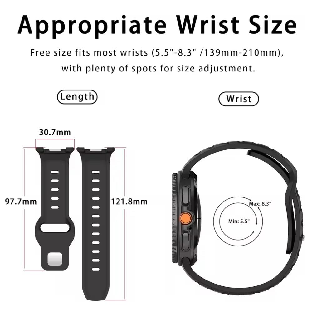 Silicone Strap For Samsung Galaxy Watch 9 40mm 44mm Bracelet Wristband for Galaxy Watch 8 40mm 44mm Classic 46mm Accessories Strap
