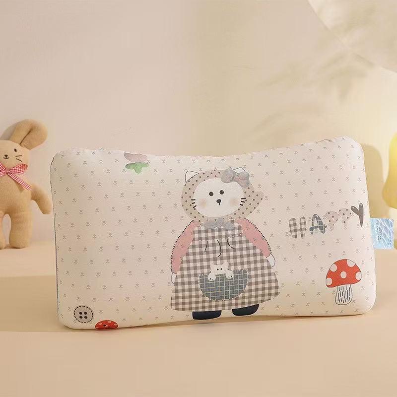 Summer Children's Cartoon Memory Foam Pillow: Cool-touch, Skin-friendly, Slow Rebound, Neck Support for Kindergarten Naps.