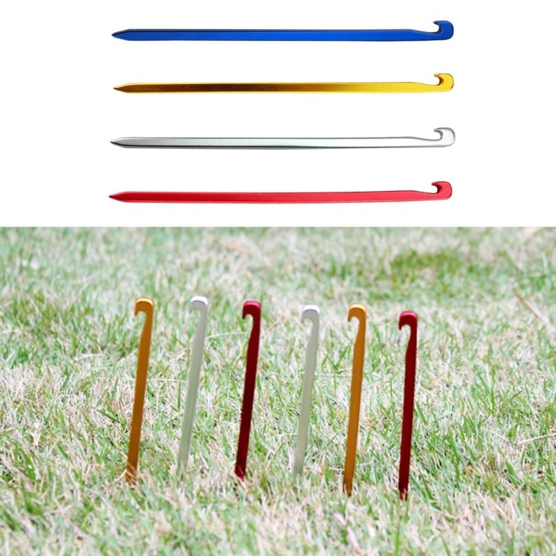 10 Pcs Tent Peg Camping Stakes Yard Lawn Peg for Fixing Tent Tarps Awning Mat