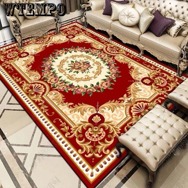 Bedroom Floor Mat Nordic Style Geometric Printed Soft Washable Carpet