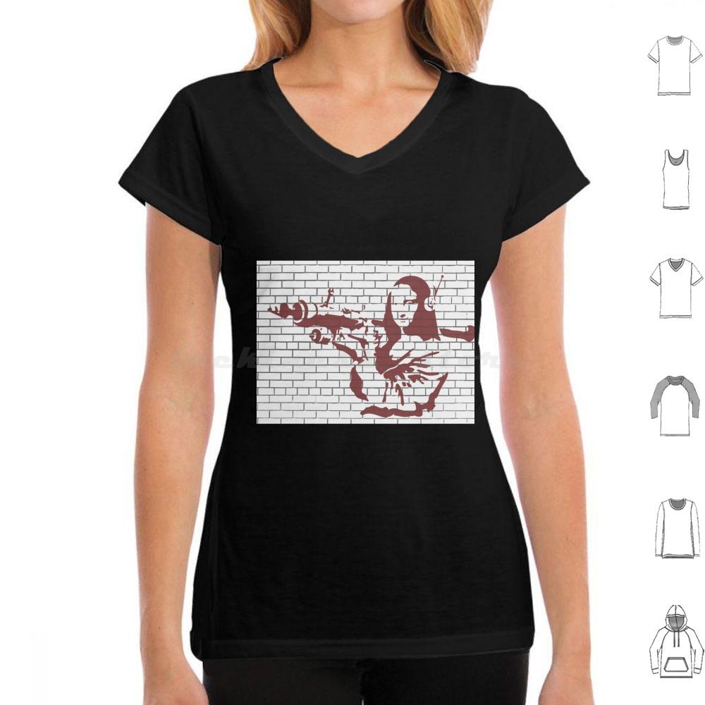 Banksy Stencil Style Urban Graffiti Spray Paint Mona Lisa T Shirt 6xl Cotton Cool Tee Banksy Kwiebe34 Banksy Stencil Banksy