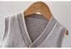 2026 Spring/Autumn Boy's Sleeveless Knit Cardigan Vest