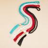 Acrylic Bead Chain Necklace for Women Vintage Tassel Sweater Chain Jewelry Accessory