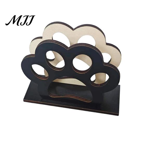 Minimalist Napkin Rack for Kitchen Rustic Wooden Holder, Free Standing Paper Dispenser, Modern Creative Organizer Restaurant Stand Dining Table Coffee
