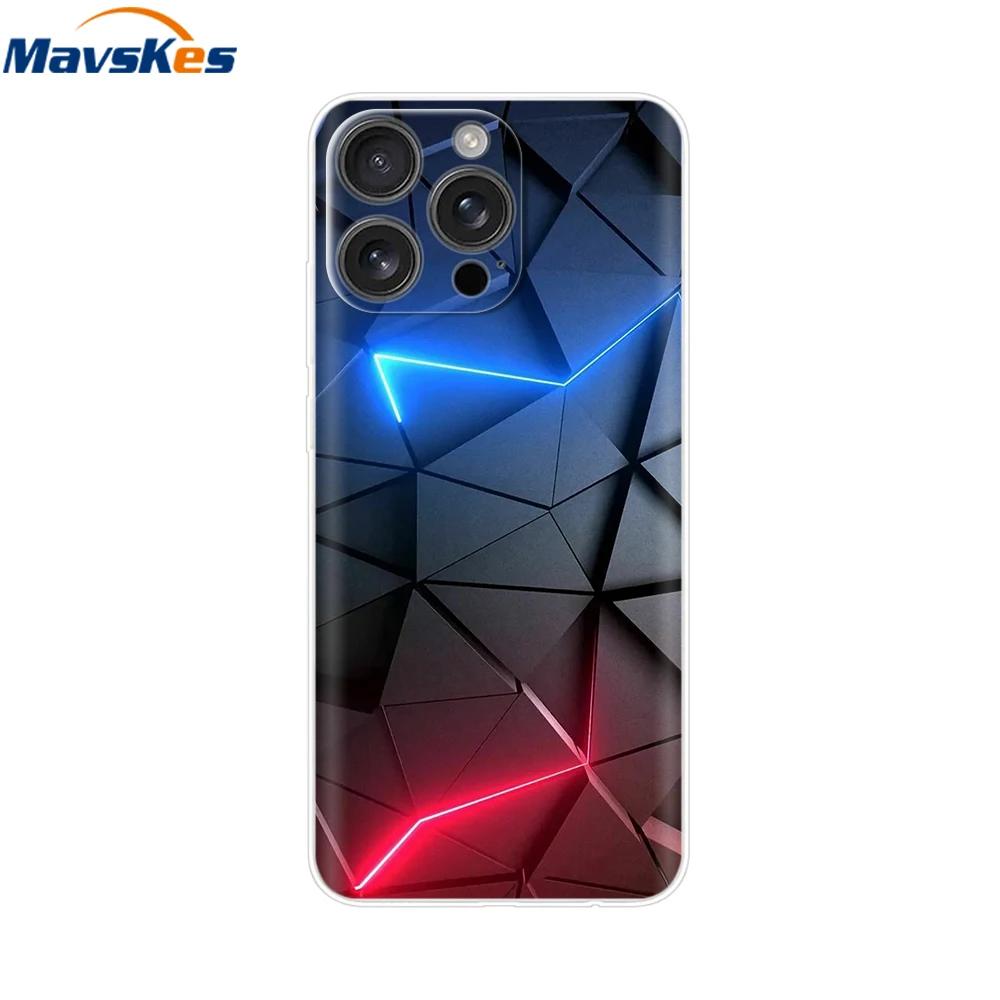 For iPhone 16 Pro Case 16 Plus Lovely Heart Soft Silicone TPU Painted Phone Cases for Apple iPhone16 Pro Max Cover Shell New Bag