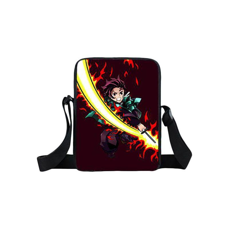 Stylish Demon Slayer School Bag Backpack With Adjustable Comfortable Straps For Boys And Girls