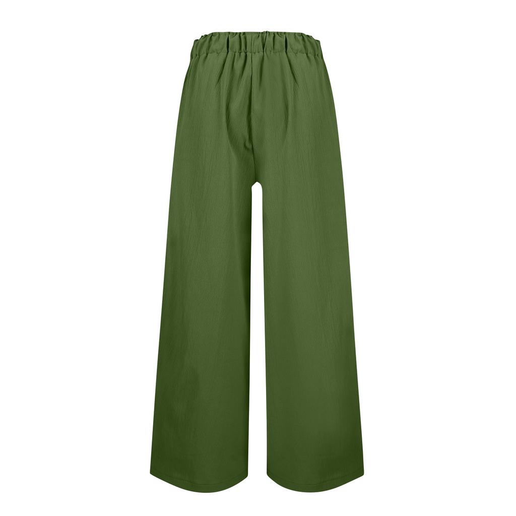 Women's Fashionable Solid Color Pocket Casual Versatile Straight Leg Jeans