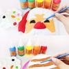 10pcs DIY Artist Paint Brushes for Kids Round Flat Miniature Nylon Hair Acrylic Watercolor Gouache Art Kits