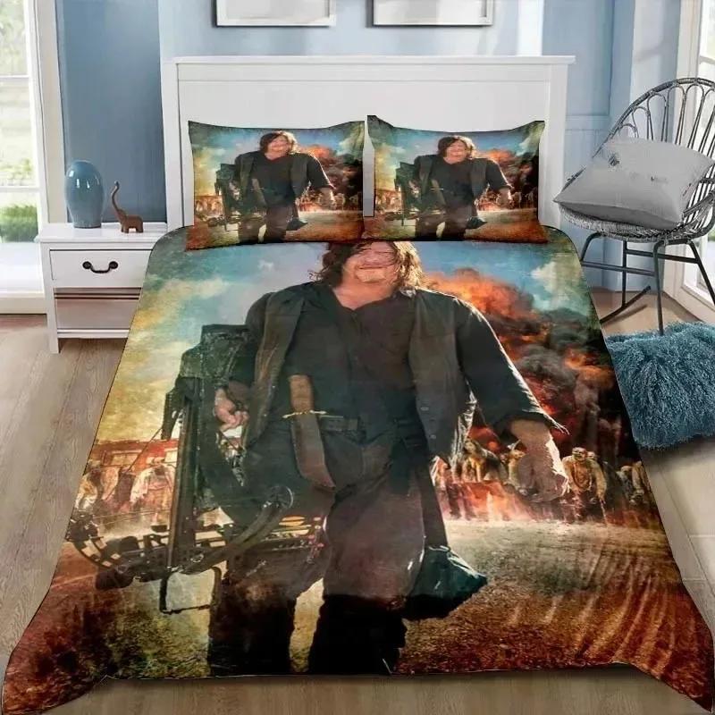 The Walking Dead Daryl Dixon Křídla Značka Ložní Sada Jednolůžko Dvoulůžko Plná Queen King Size Ložní Sada Dospělí Chlapci Ložnice 3D Tisk