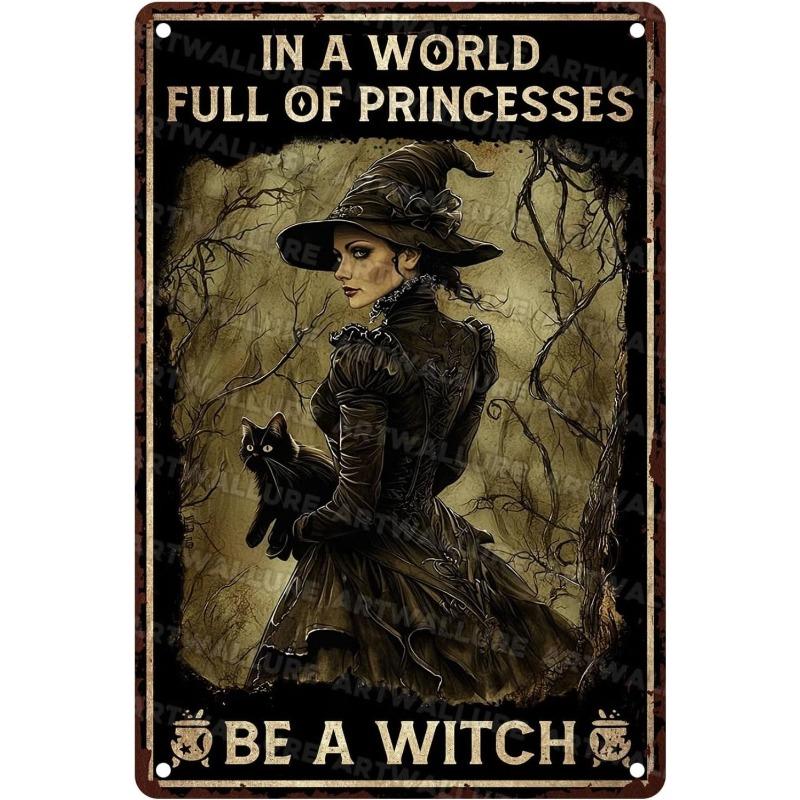 Halloween Metal Wall Sign Spooky Decor 20x30cm
