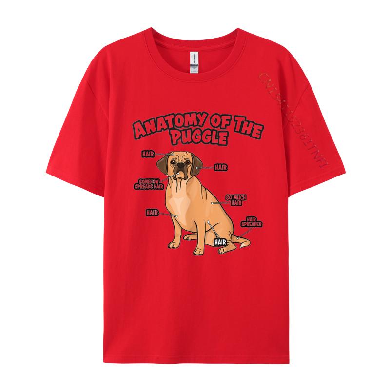 Anatomy Of The Puggle Beagle TShirt Animal Street Tops Tees Fitted Men T Shirts Graphic Tee Cotton Casual S