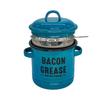 Multifunctional Miniature Enamel Bacons Grease Container and Seasoning Jar with Double Handles Kitchen Essential Item