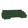 Corner Sofa Rene BIG Foldable Sleeping Function Family Furniture Corduroy Green