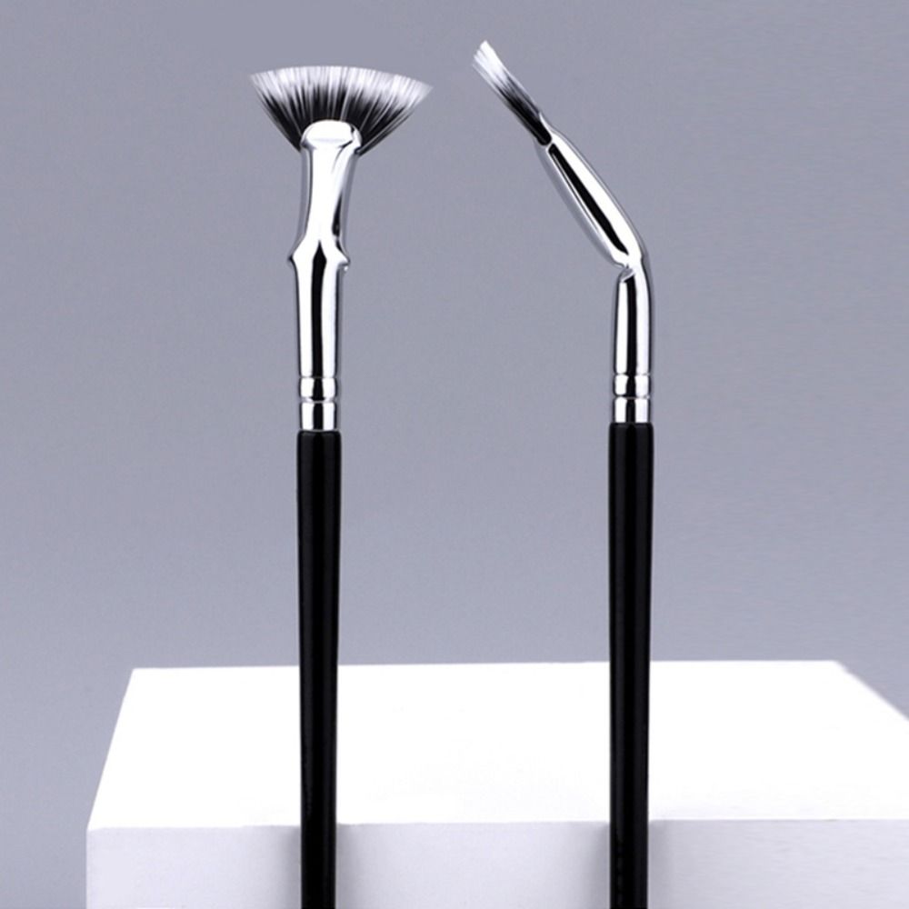 Angled Mascara Fan Brush Fine Fan-shaped Eyelash Brush Sunflower Lash Brush   Makeup Tool