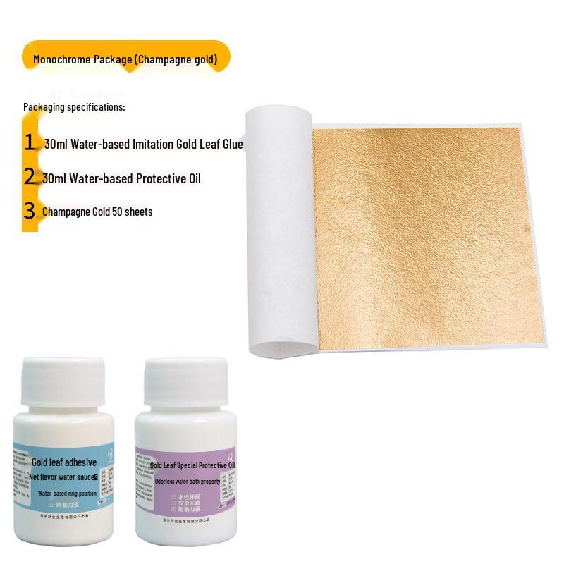 Beginner Gold Leaf DIY Kit: Gilded Foil Tools, Buddha Statue Art, Paper & Glue Set