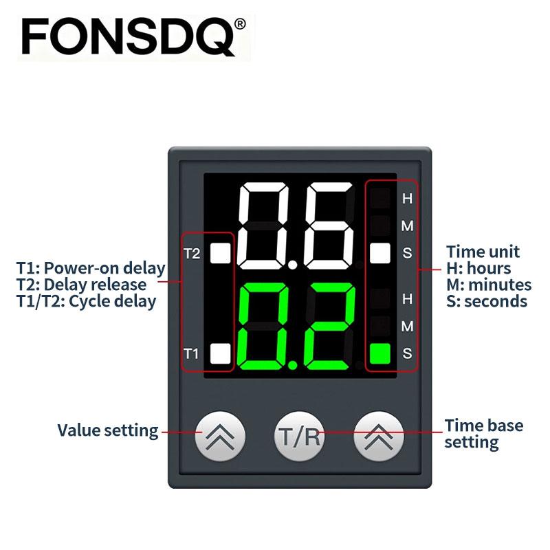 Dual Digital Timer Relay H3Y Cycle Time Control Power On Delay Timer DC12V DC24V AC220V 8Pin 14Pin with Socket Base Relays 5