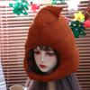 Oddball Shape Poop Head Cover Sand Sculpture Style Plush Headwear Unique Quirky Hat  Photo Prop