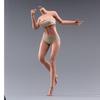 Scale Seamless Female Figure 12 Inch Super Flexible Steel Frame Construction Silicone Smooth Skin Miniature Action Figure Doll with Detachable Feet