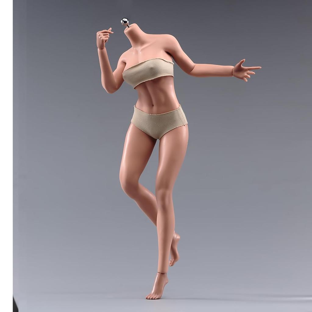 Scale Seamless Female Figure 12 Inch Super Flexible Steel Frame Construction Silicone Smooth Skin Miniature Action Figure Doll with Detachable Feet