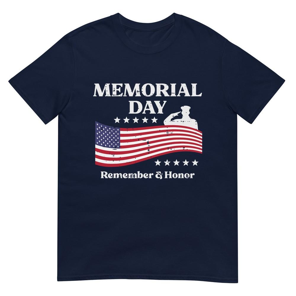 Memorial Day Usa Flag Remember Honor Patriot Unisex Unisex Kids TShirt S