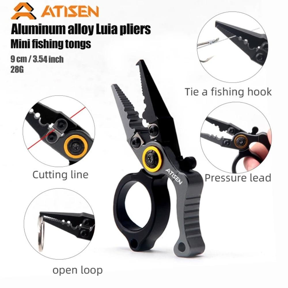 Stainless Steel Fishing Pliers Scissors Forked ring Fishing Clamp New Fishing Line Cutter  Fishing