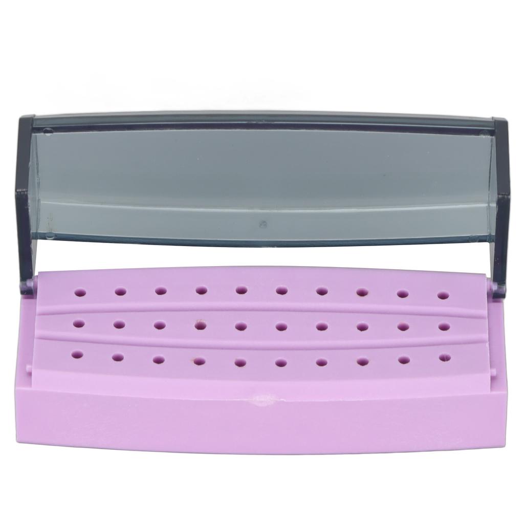 High Speed Burs Holder 30 Holes Dustproof High Temperature Portable Dental Bur Holder Box with Cover for Dental Clinics