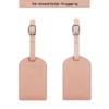 Customizable Soft PU Leather Luggage Tag with Logo and Travel Info Slot