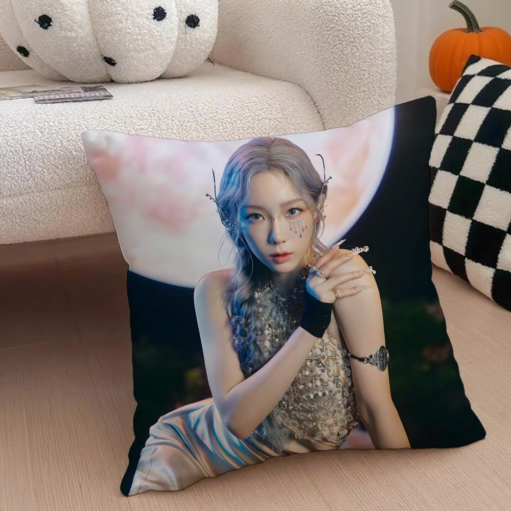 Singer Powerful TTaeyeon Cushion Cover Throw Pillow Cover Hidden Button Durable Polyester Chair Cushion