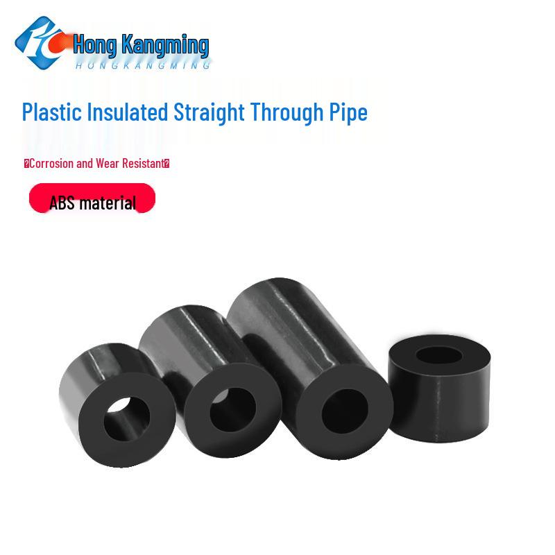 Black ABS Hollow Nylon Spacer Post with M3-M8 Insulating Sleeve Washer