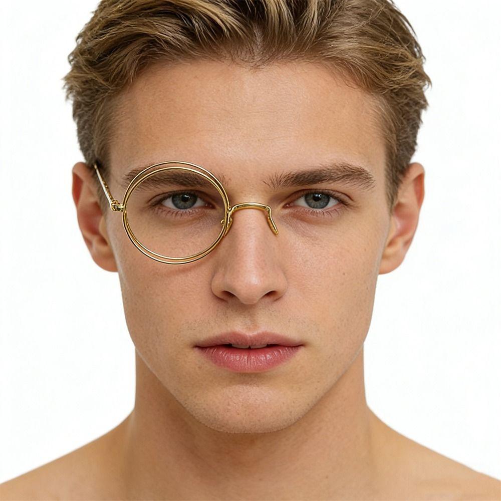 Single-Sided Monocle Glasses Unisex Design Steampunk Style Fashion Eyeglass Frame  Costume Parties
