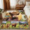 1PC Custom Name Love Highland Cows Theme Floor Mat Ideal for Living Room, Game Rooms, Office, Bedroom,Floor Mat Playful Design