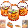 Halloween Pumpkin Candy Bucket Plastic Candy Container Trick Or Treating Baskets For Kids Trick Or Treating Supplies