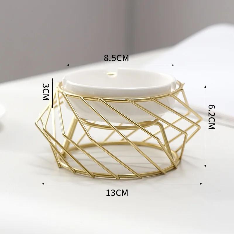 Ashtray with Shelf Living Room Decoration Geometric Ashtray Ornaments Creative Home Modern Trend Office Ceramic Ashtray