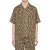 Onitsuka Tiger Printed Fashion Polo Button Short Sleeve Shirt Men shirts Light-Brown 2181B047-200