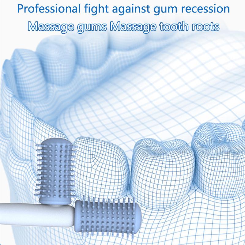 Dental Teeth Gum Massager With Rubber Tip And Permanent Handle Gingival Periodontitis Treatment Periodontal Gum
