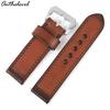 Vintage Genuine Leather Watch Bands 20mm 22mm 24mm Handmade Stitching Watch Strap Replacement Women Men Cowhide Wristband Belts