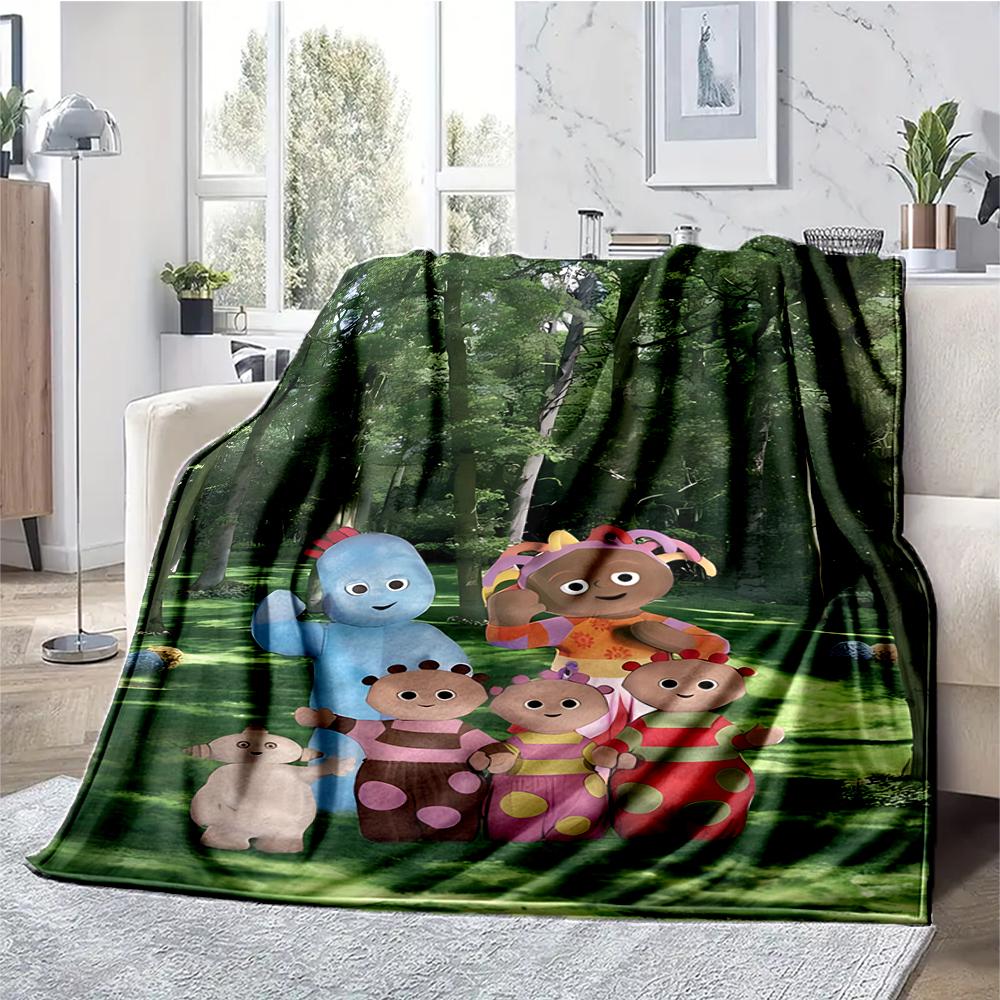 In the Night Garden Theme Printed Blanket - Perfect for Couch, Bed, Travel & Outdoor Use | Machine Washable, Cozy & Durable.