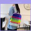 Mochila Transparente de PVC Espaciosa e Impermeable Para Estudiantes Diseño Colorido