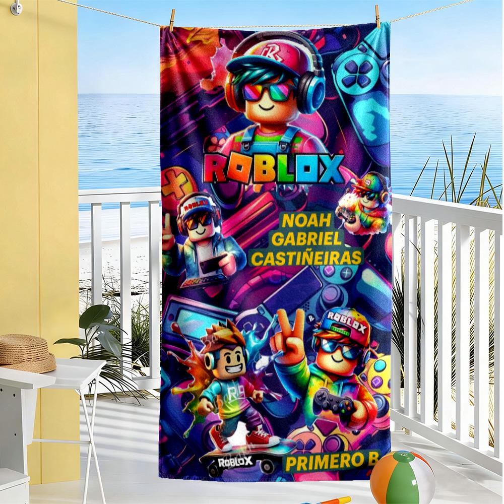 Roblox Strandtuch Weich Langlebig Schnelltrocknend Bequem Leicht Perfekt für Reisen Yoga Camping und Schwimmen