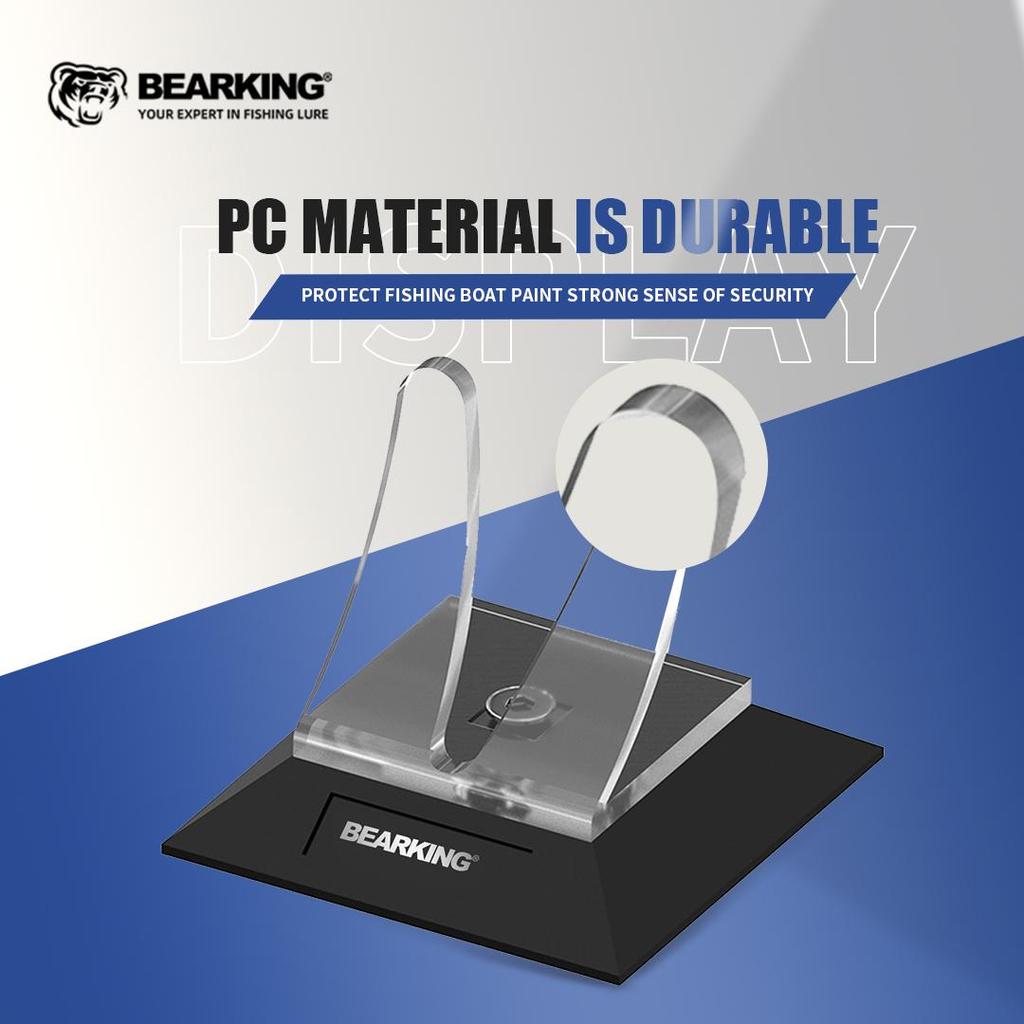 BEARKING High Transparency Display Stand PC Fishing Reel False Bait Display Storage Trapezoidal Chassis Anti Tipping