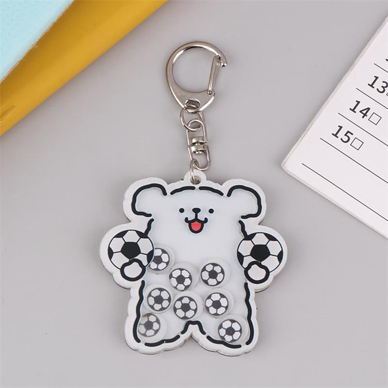 

Creative Line Puppy Shake It Футбол Баскетбол Волейбол Брелок Милый Мультфильм Собака Украшения Смешные Акриловые Сумки Подвески Подарки