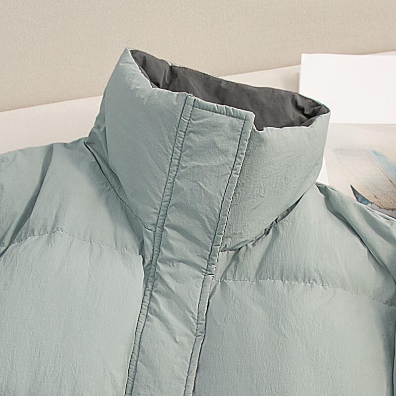 Cypress House Women's Simple Color Block 90% Duck Down Winter Jacket
