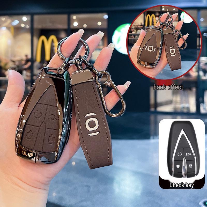 Compatible Key Cover for Changan Qiyuan Q05 - 24 Models, Includes A05/A06/A07, Metal Shell 125MAX Remote Control Key Shell.