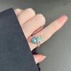 Adjustable Enamel Spinning Butterfly Ring For Women Anxiety Relief Stress Reducing Rotatable Fidget Jewelry Gift